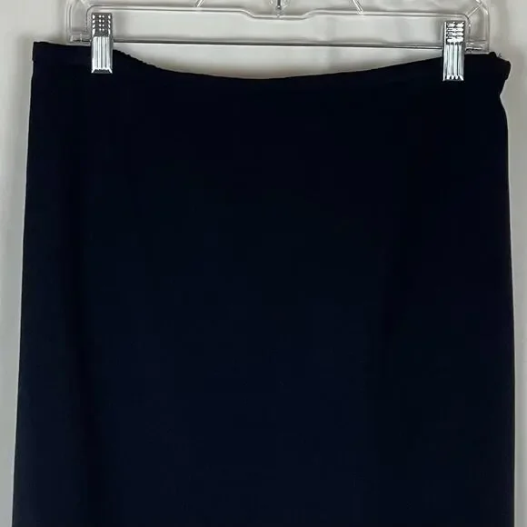 Nancy Bolen Black Embroidered Beaded Midi Skirt Size 14 - Picture 2 of 11